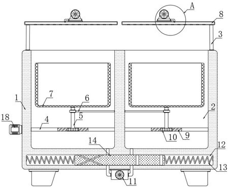 A device for immersing parts in antirust oil