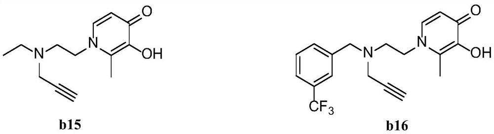 Pyridone-site alkyne amine modified derivative as well as preparation method and application thereof