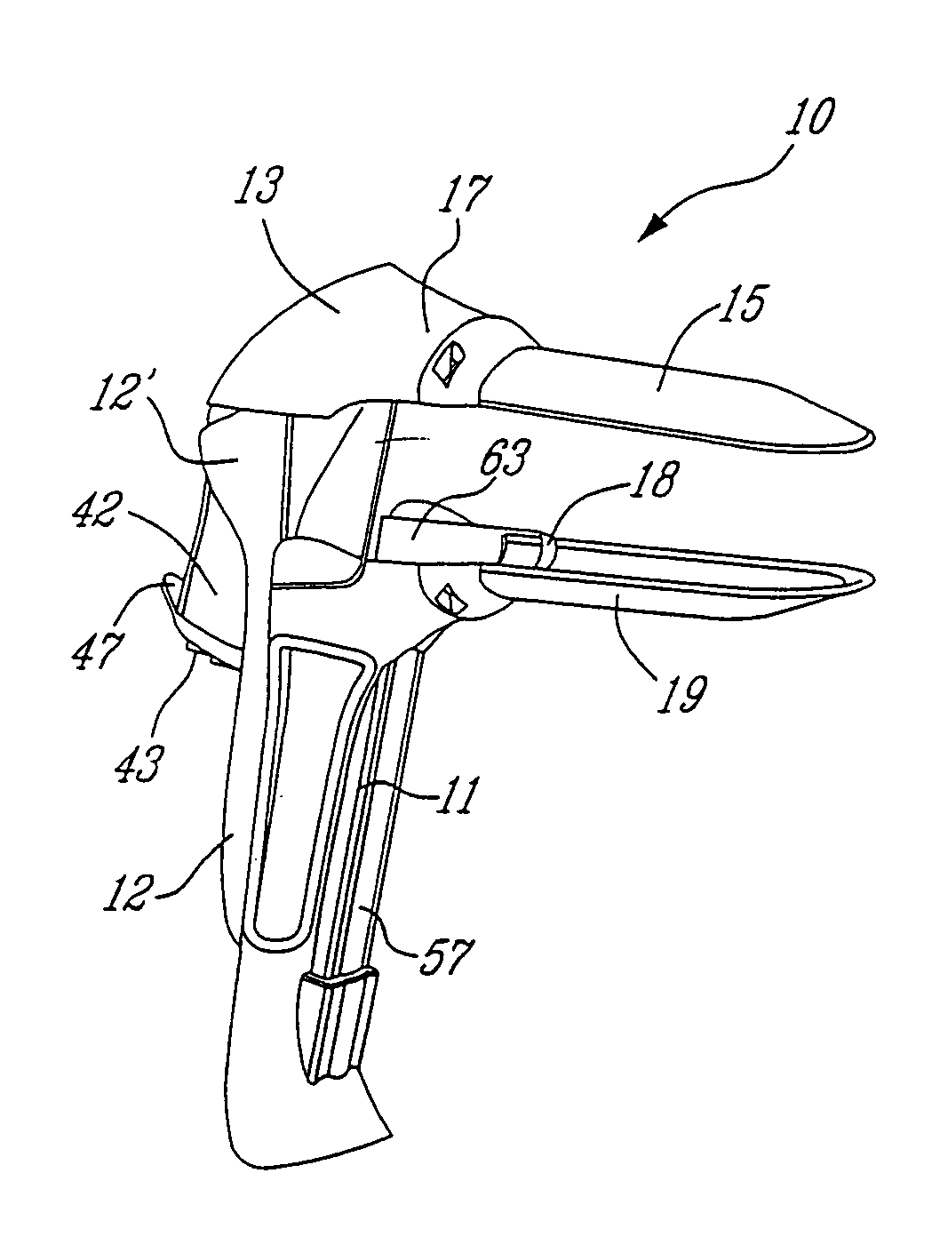 Multi-positionable vaginal speculum with removable blades