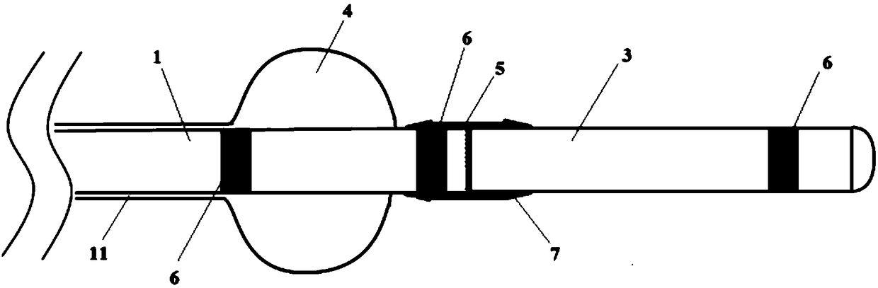 Balloon microcatheter with detachable tip