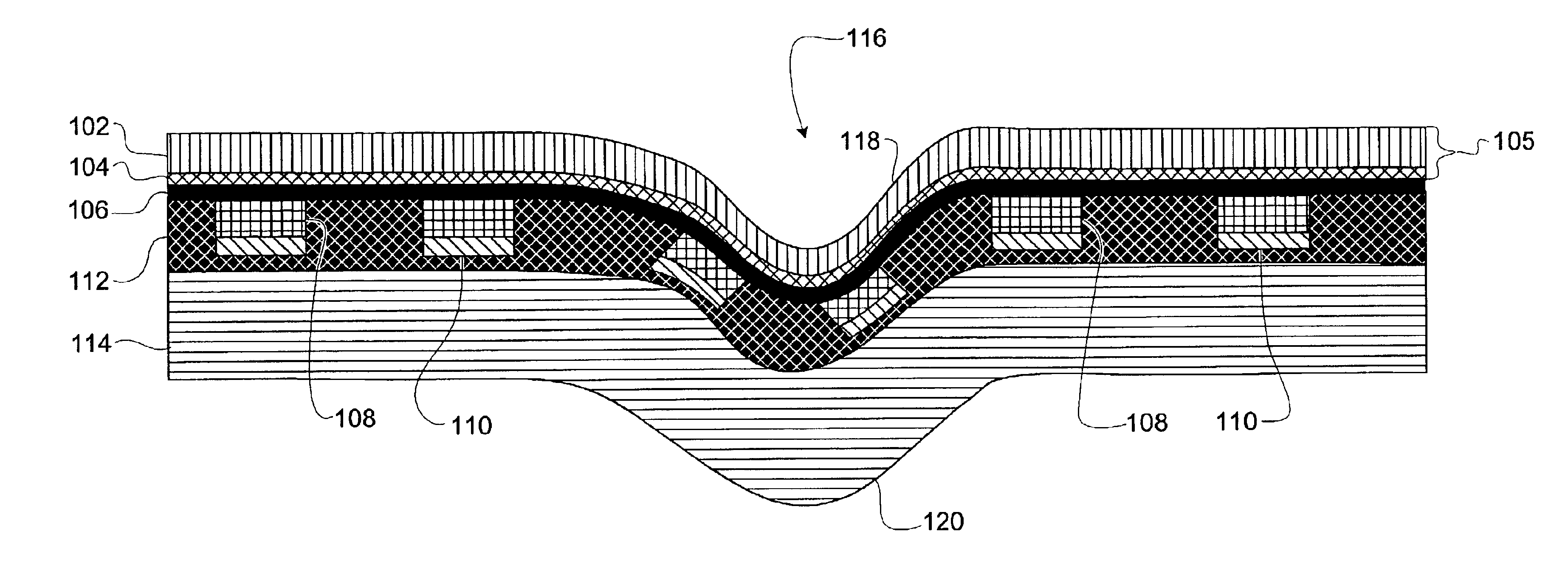Microwave packaging with indentation patterns