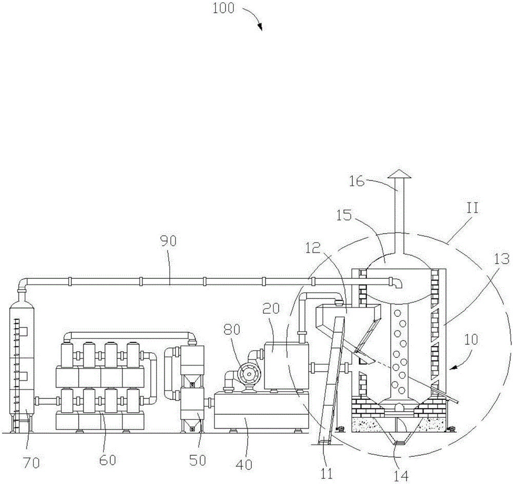 Convective dust removal device and smoke-free waste incineration system