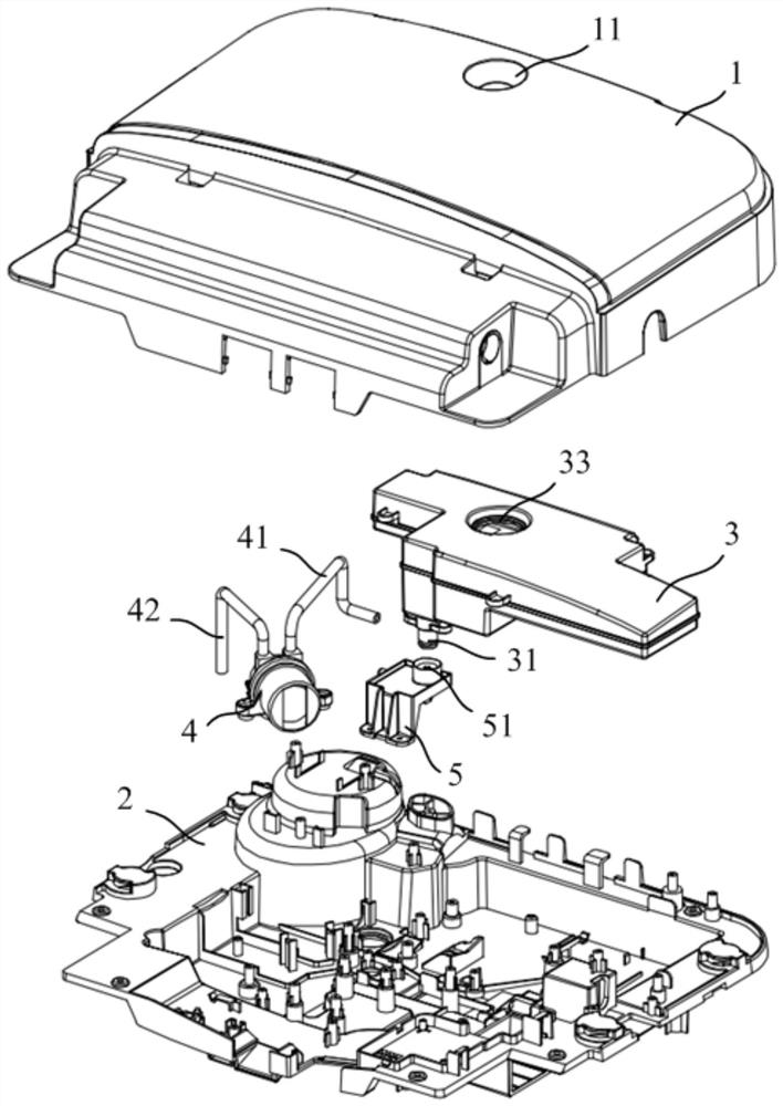 Quick disassembly and assembly structure for liquid storage bottle of intelligent closestool