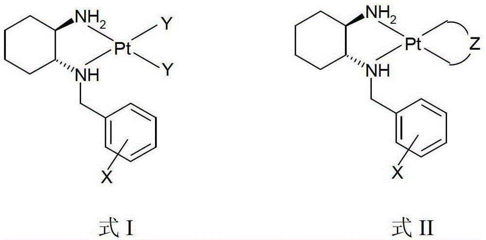 Divalent platinum complex containing aryl hindering group, preparation method and application thereof