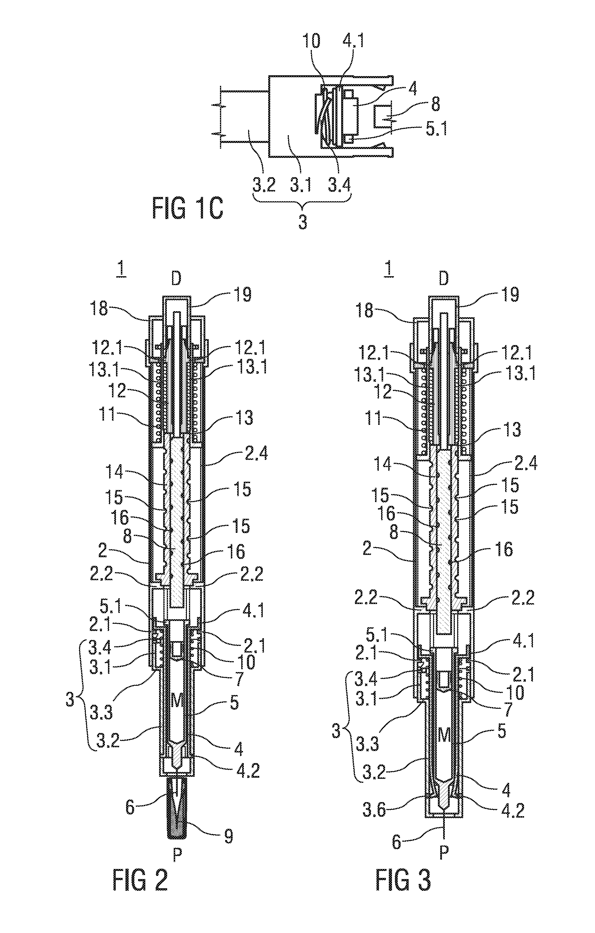 Force transmission arrangement for auto-injector