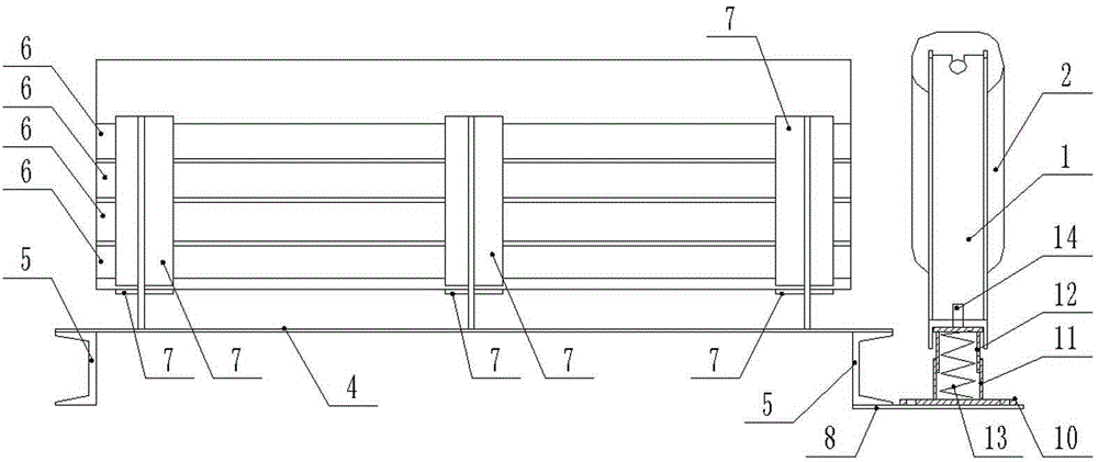 Auxiliary brake friction damping device of downward belt conveyor