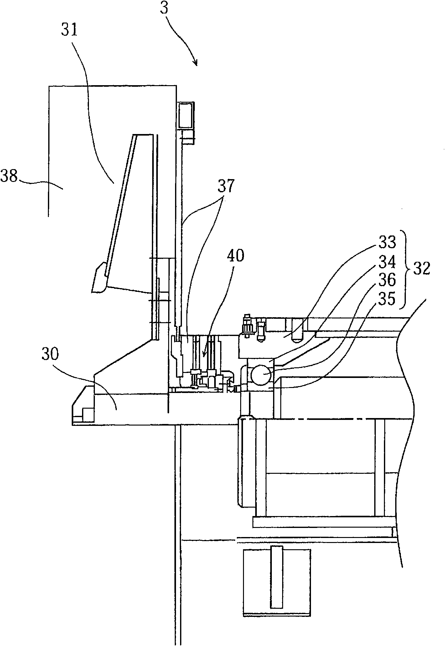 A shaft sealing structure of a steam compressor in a vacuum concentration device