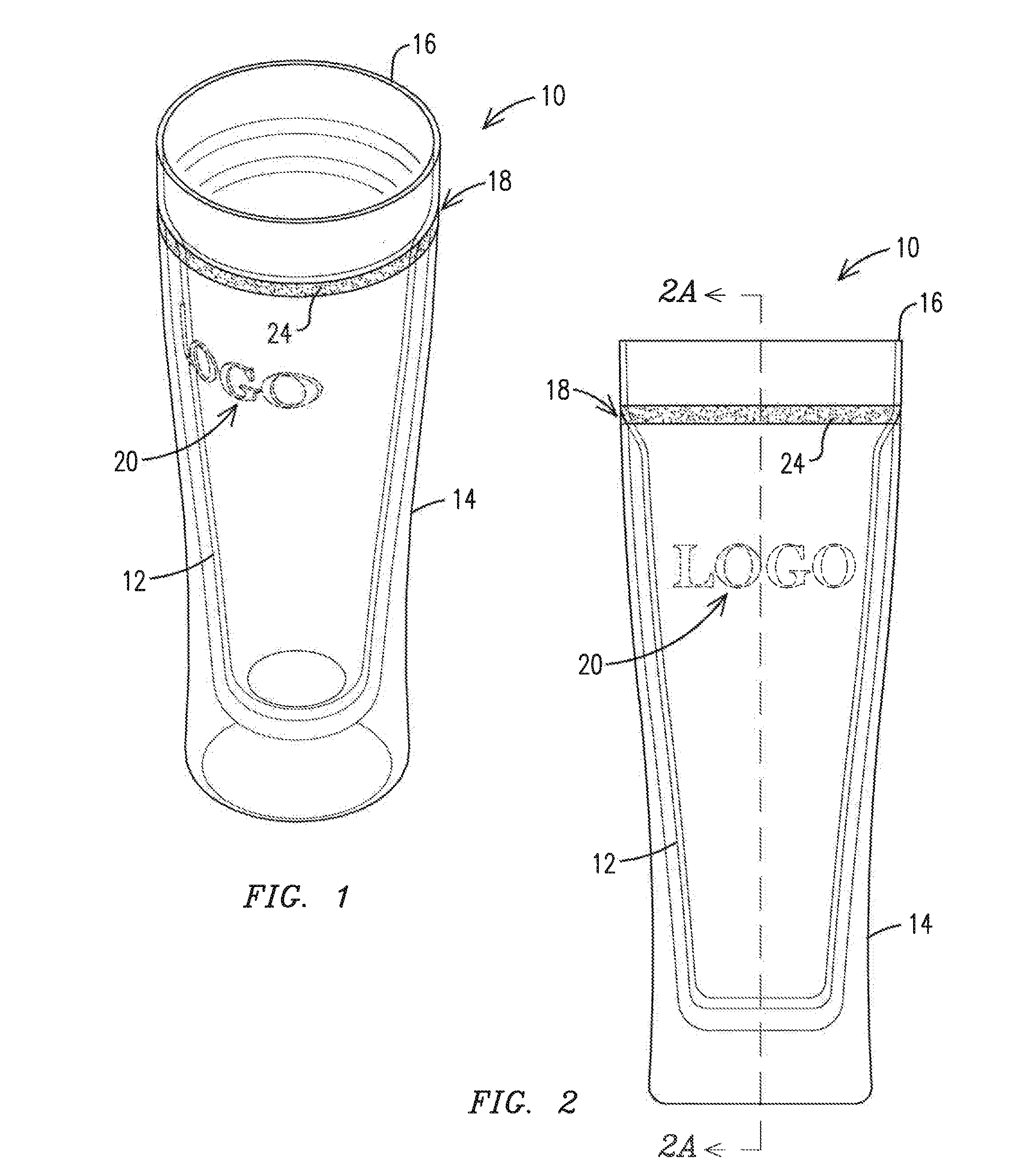 Double-walled glass insulated containers and method for producing same