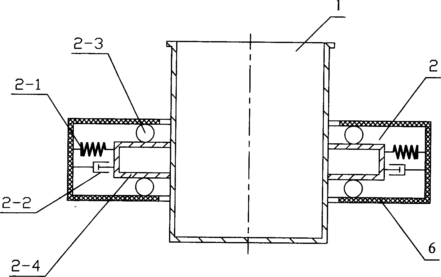 Integrated shock absorbing vibrating isolation device for stellite