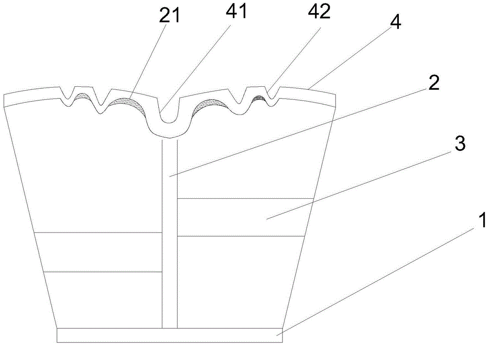 Non-inflatable tyre having tread of comfortable elastic structure