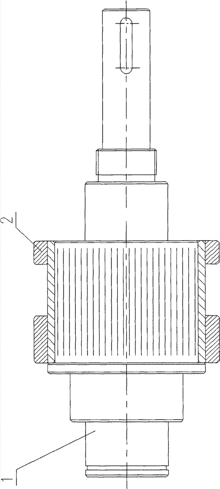 Coupling method for servo motor shaft and rotor