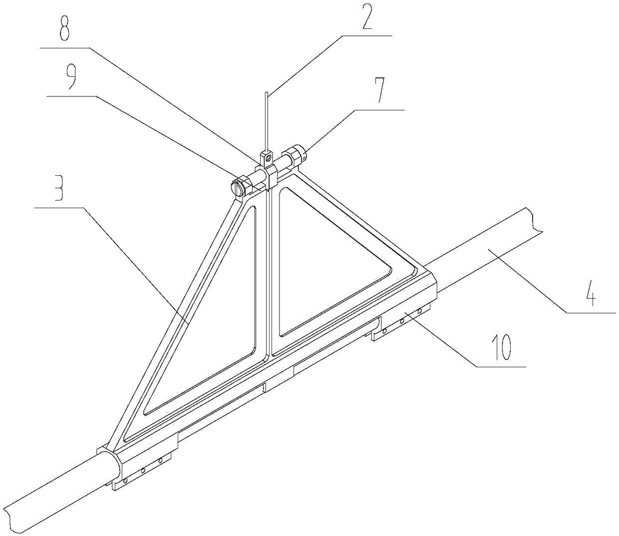 Hanging attitude adjustment device for solar wing panel surface installation and testing