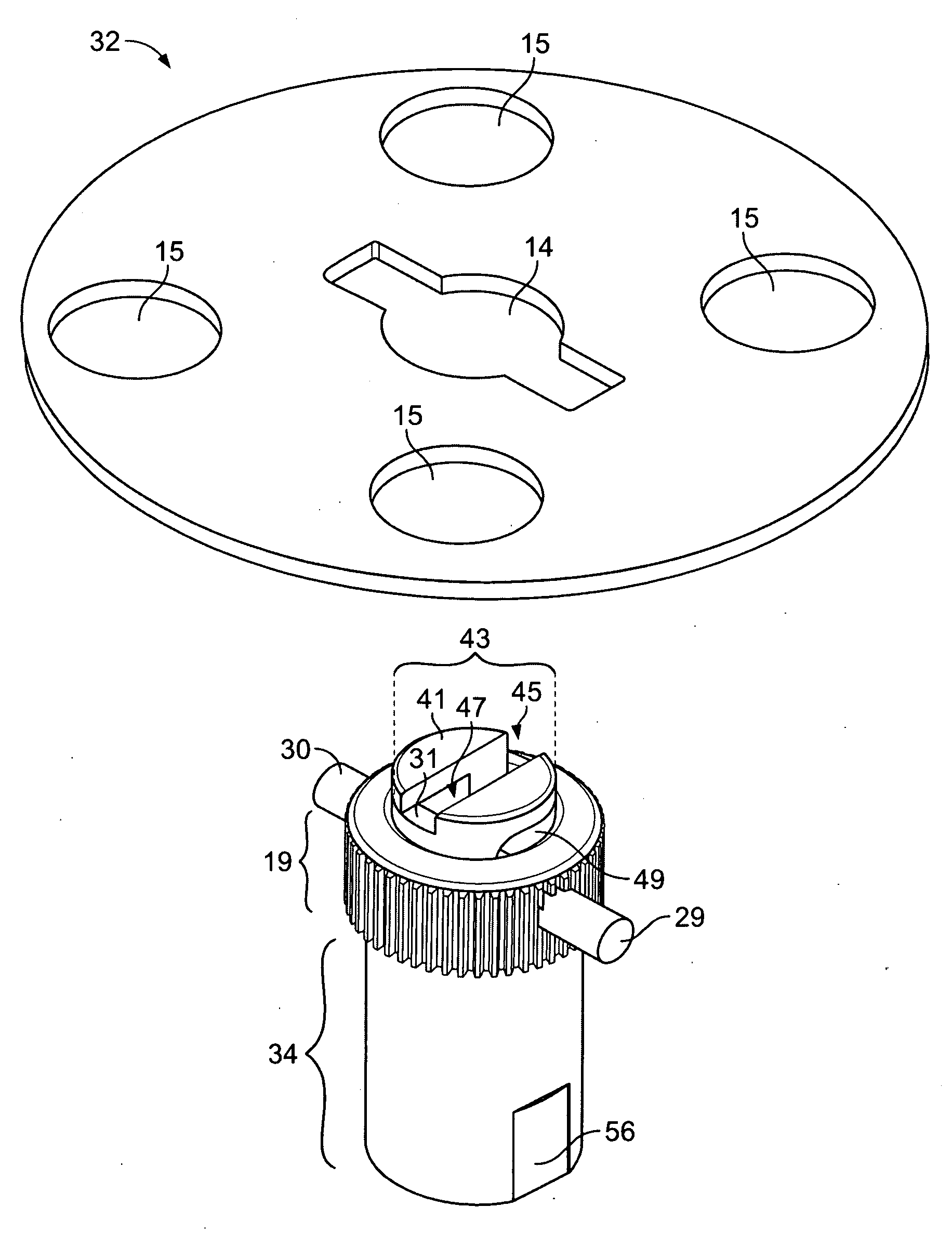 Quick release connector for dual-sided buffing pad