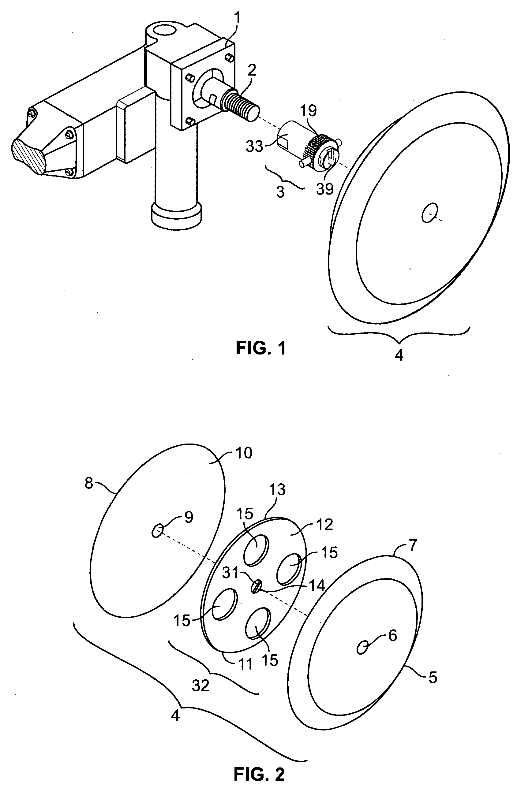 Quick release connector for dual-sided buffing pad