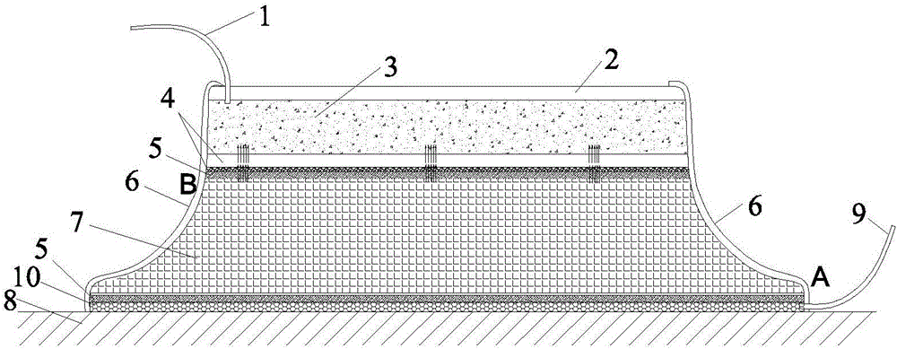 Gas-liquid separating membrane, gas-liquid separating membrane supporting material compound and application