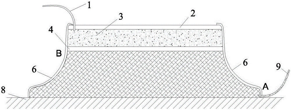 Gas-liquid separating membrane, gas-liquid separating membrane supporting material compound and application