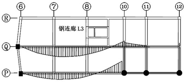Construction process method for double-layer large-span steel structure corridor