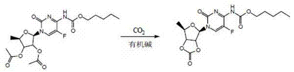 2',3'-O-carbonyl-5'-deoxy-5-fluoro-N4-[(pentyloxy)carbonyl]cytidine synthesis method