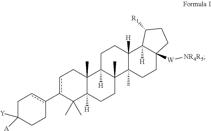 C-3 and C-17 modified triterpenoids as HIV-1 inhibitors