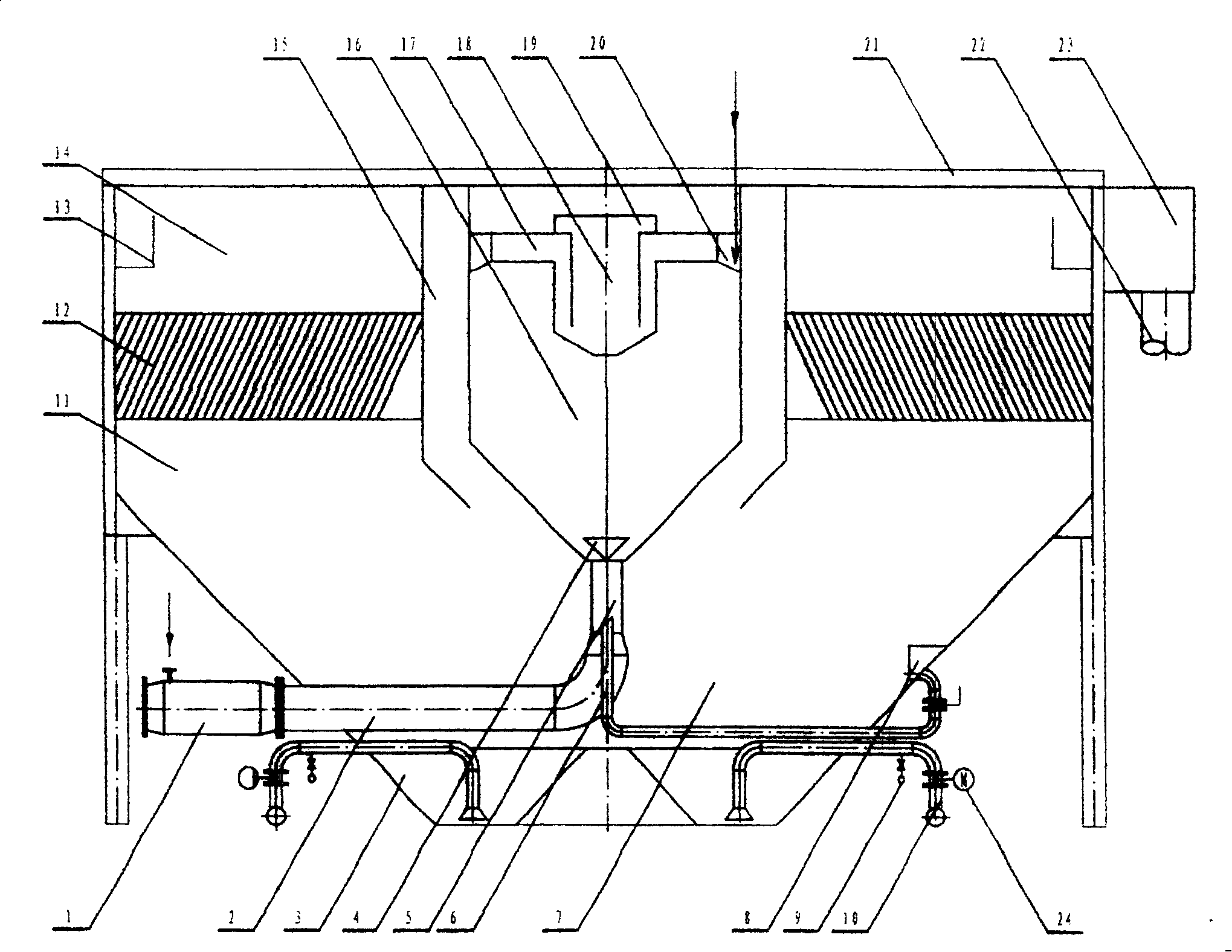 Integrated nonpowered hydraulic circular purifier