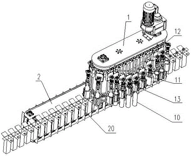 A material bottle cartoning machine and its cartoning process