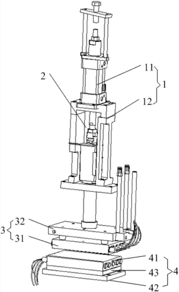 Multi-stage heating forming prepressing device for hot bending of glass