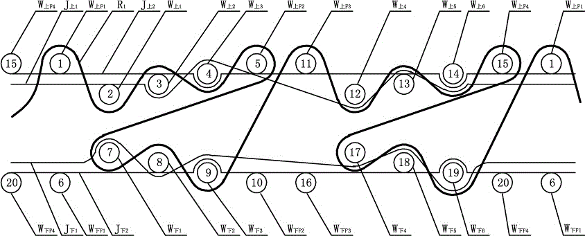 A kind of plain shaded double-sided jacquard velvet and its weaving method