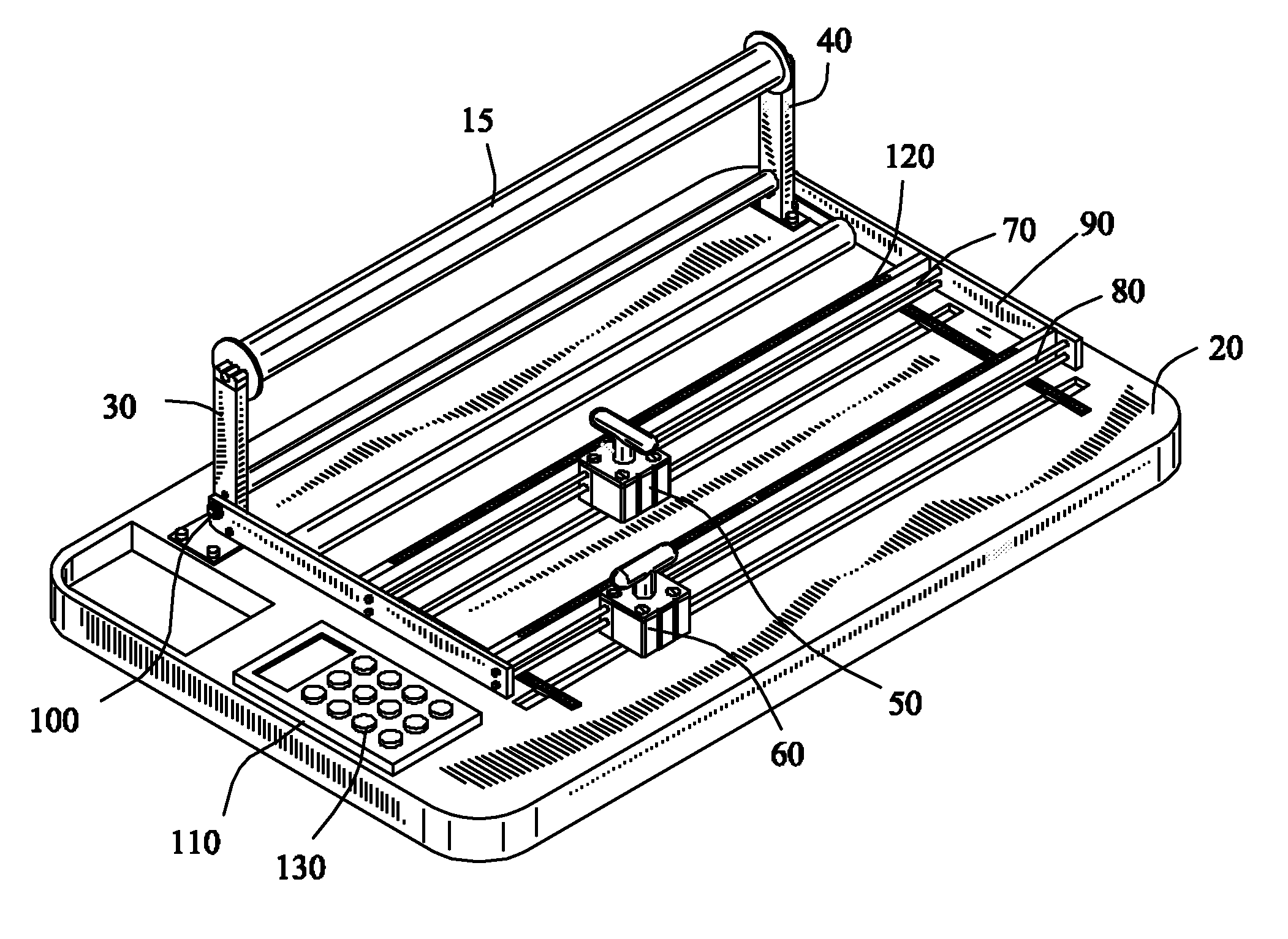 Rolled media cutting device