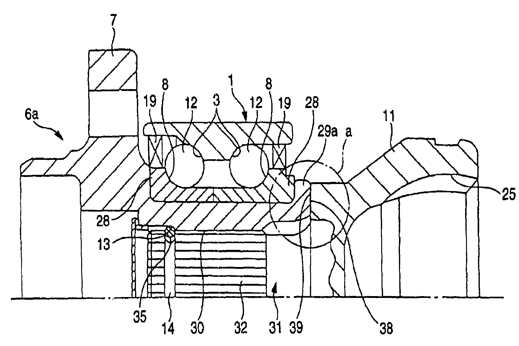 Axle unit for driving wheel