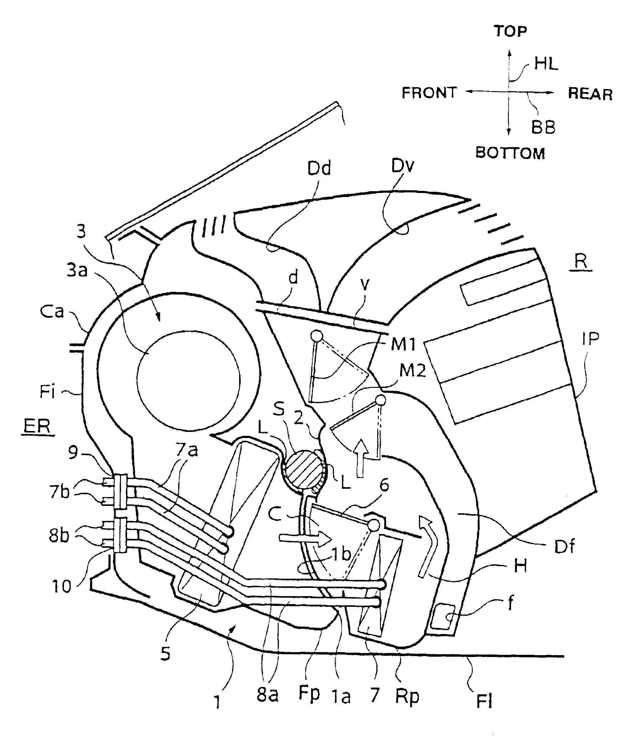 Automotive air conditioner and instrument panel module