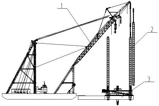 Pile leg pulling and rolling-over process for heavy lifting mechanism