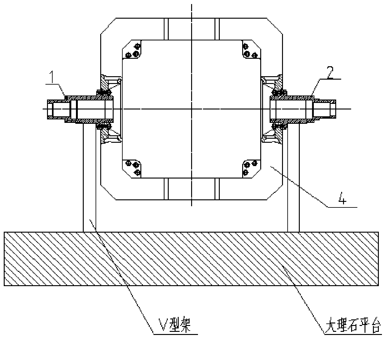 A combined assembly method of three-axis turntable inner frame components