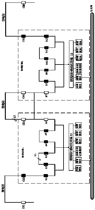 Distributed self-healing control method based on feed line topology automation terminals