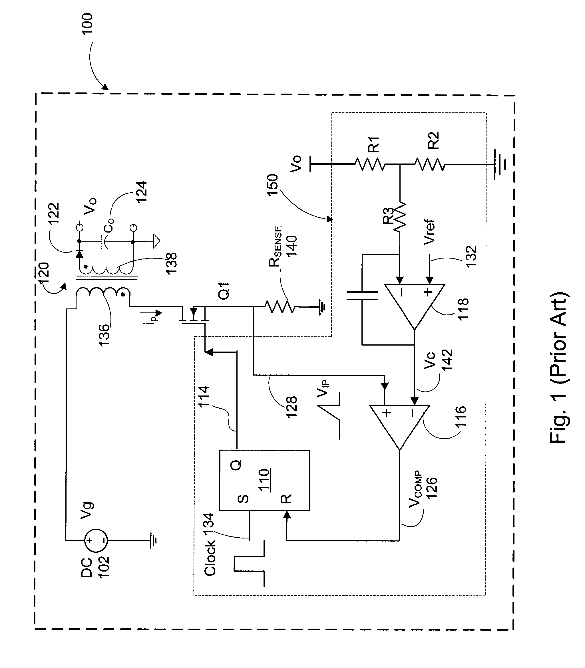 Power converter with emulated peak current mode control