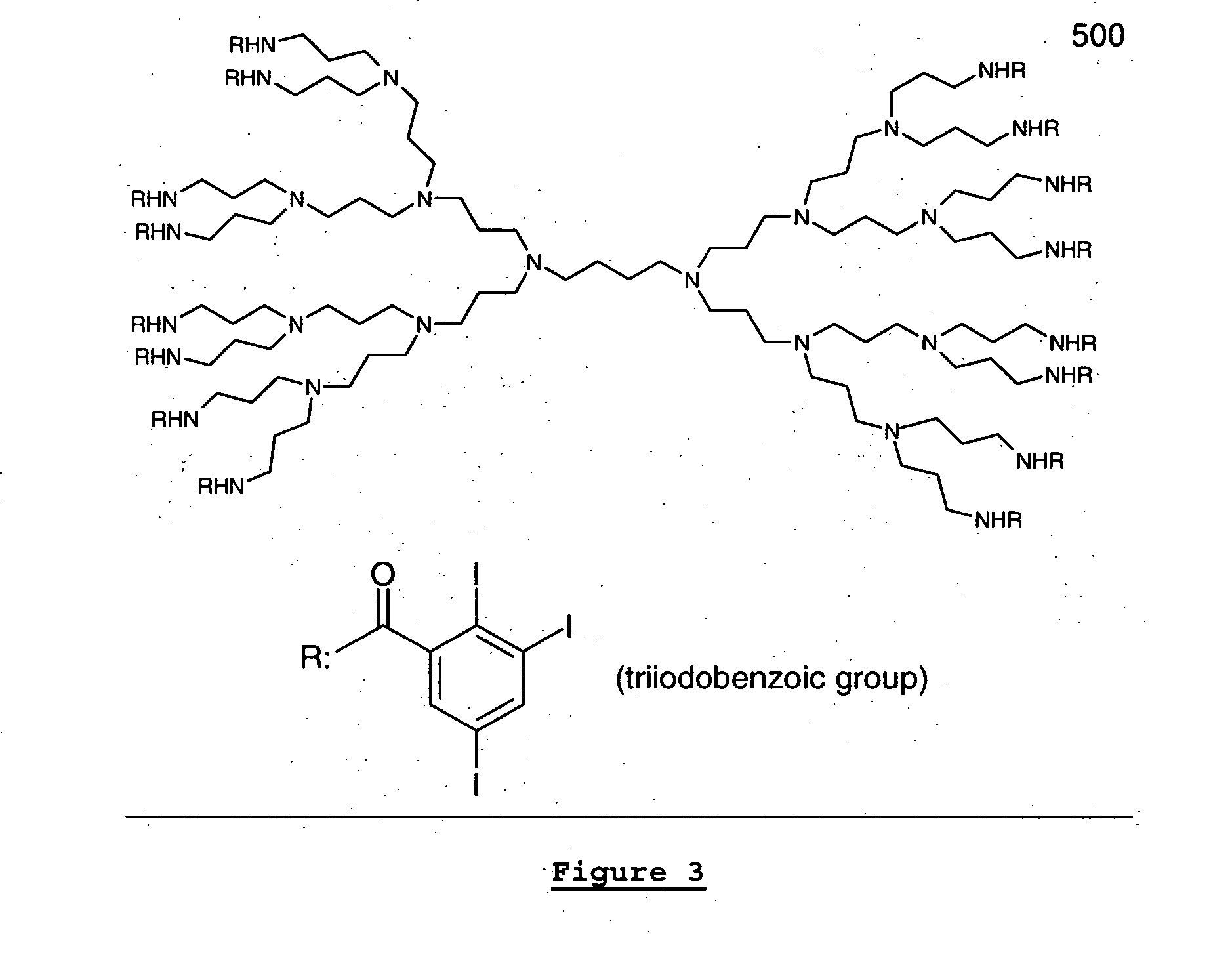Dendritic and star-shaped contrast agents for medical devices and bioabsorbable radiopaque bulk material and method for producing same