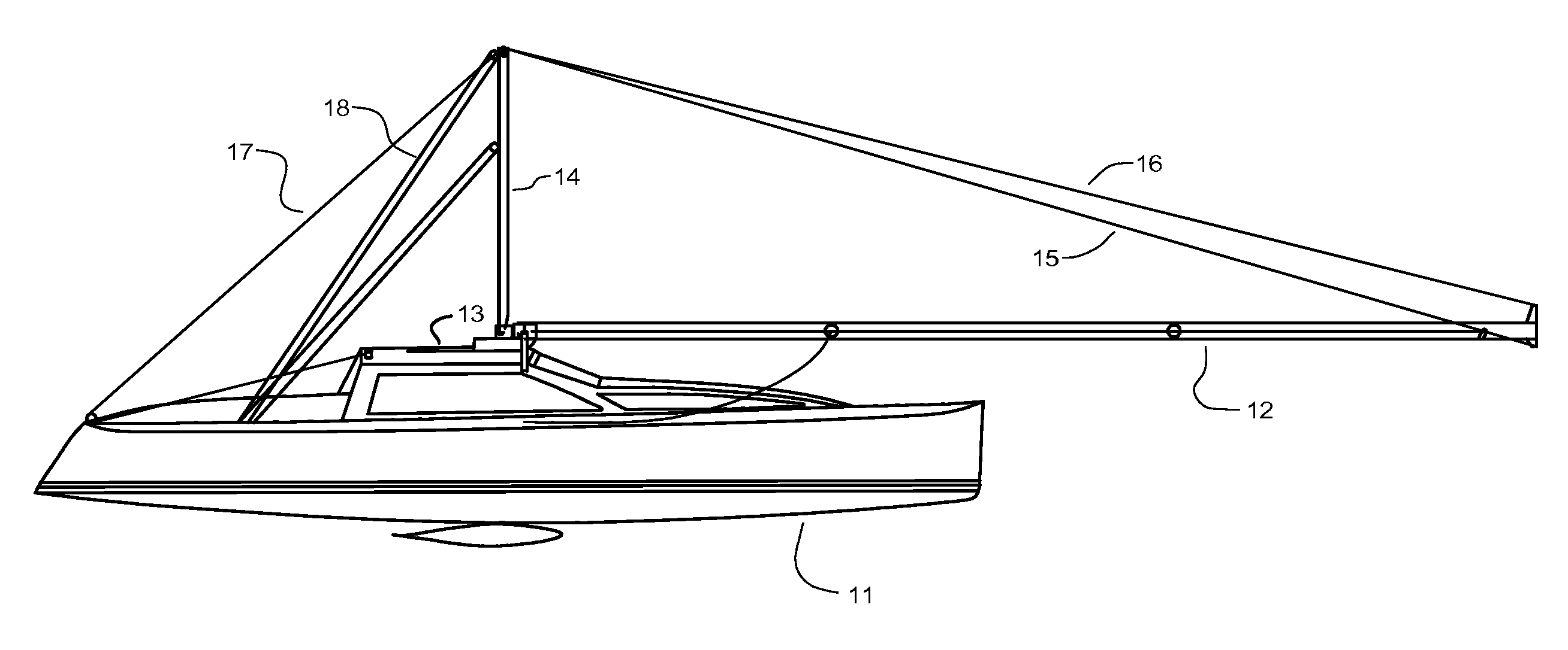 Trailerable sailboat with mast raising method