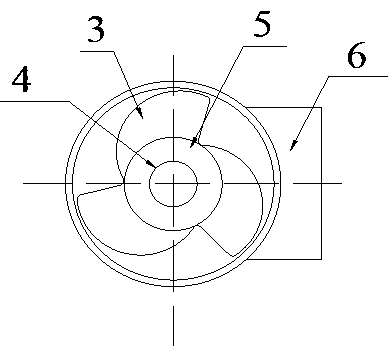 Uniform-screw-pitch pulp pump and impeller hydraulic design method of uniform-screw-pitch pulp pump