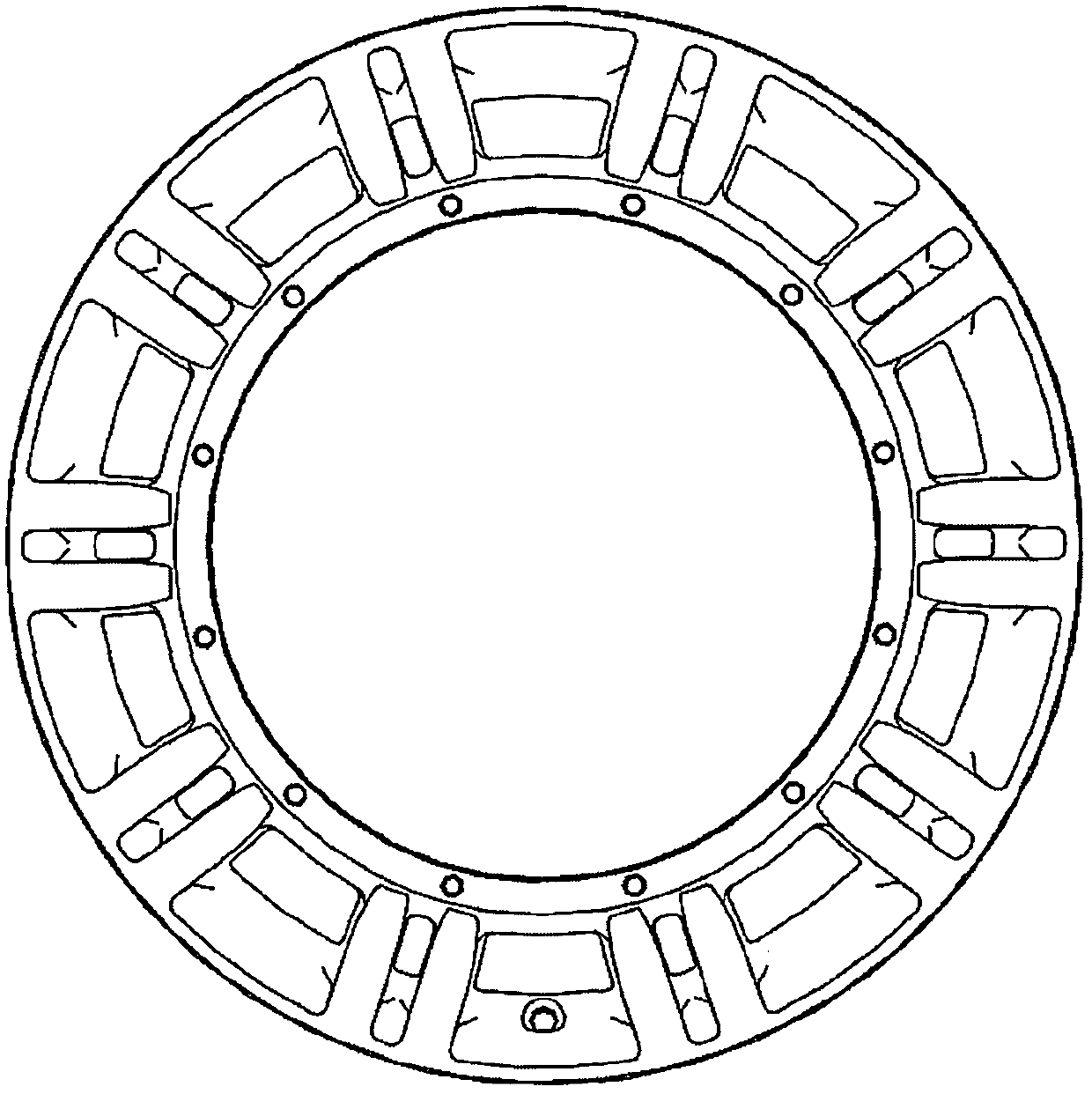 Integrated wheel type six-component sensor adaptive wheel rim