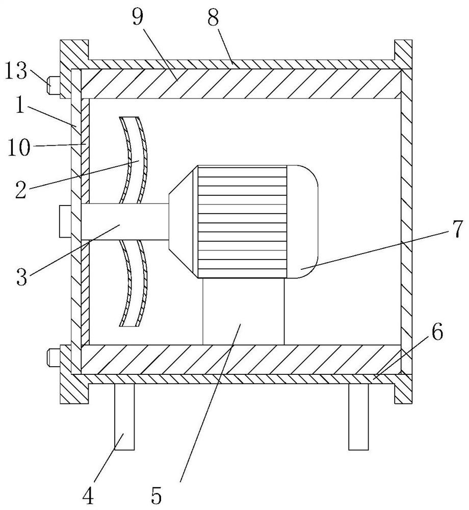 A fiberglass axial flow fan