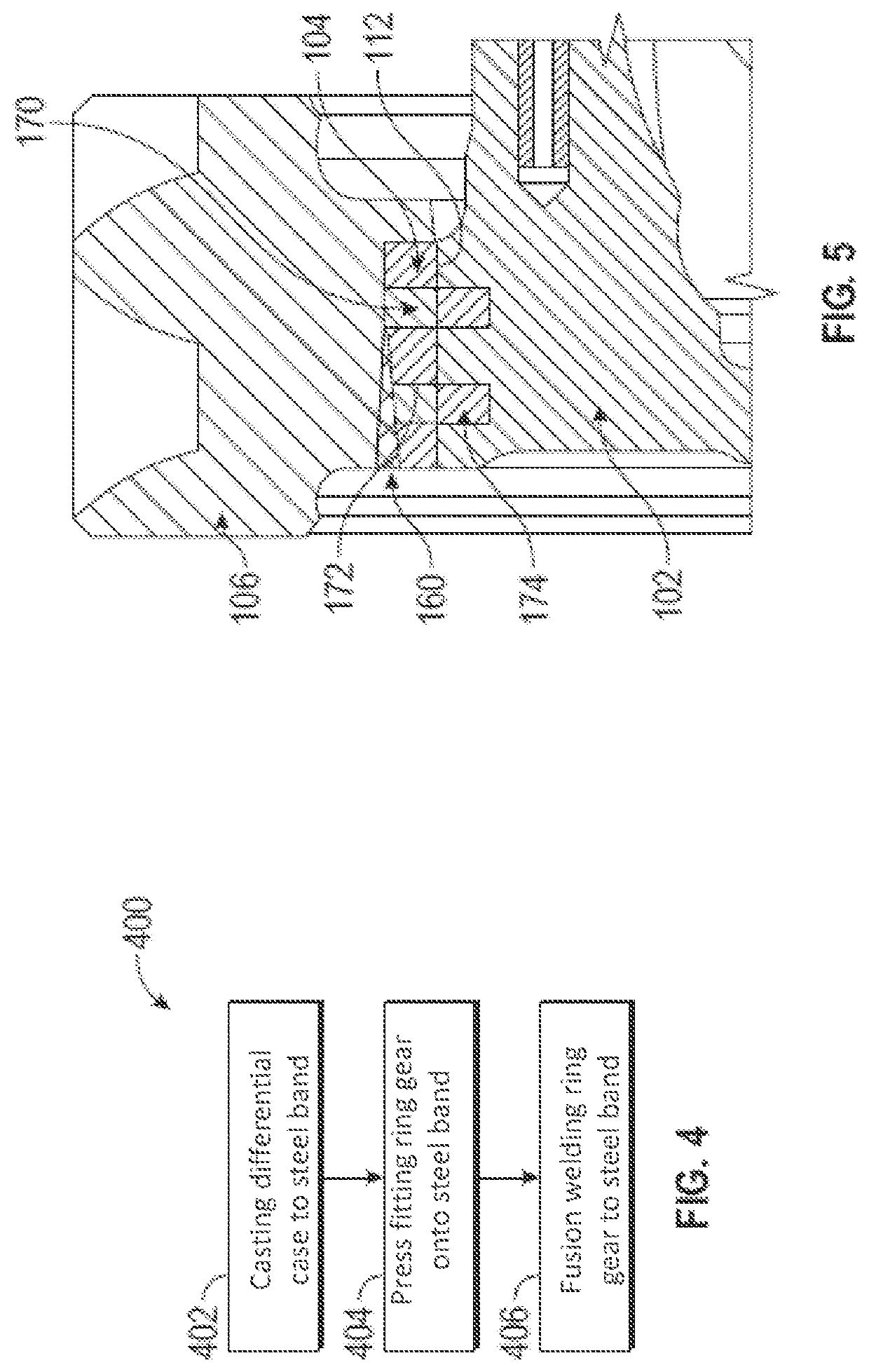 Joining of ferrous alloy components by fusion welding using a low carbon steel intermediate element