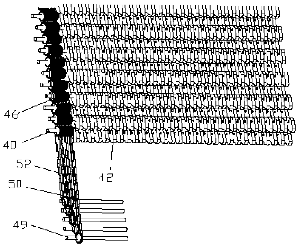 Van and cam type conveyor belt for same