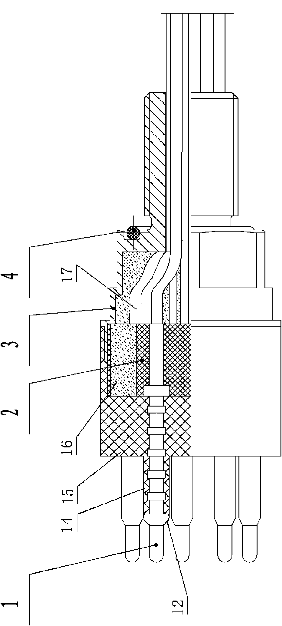 Direct-plug water-sealed connector component, plug thereof and socket thereof