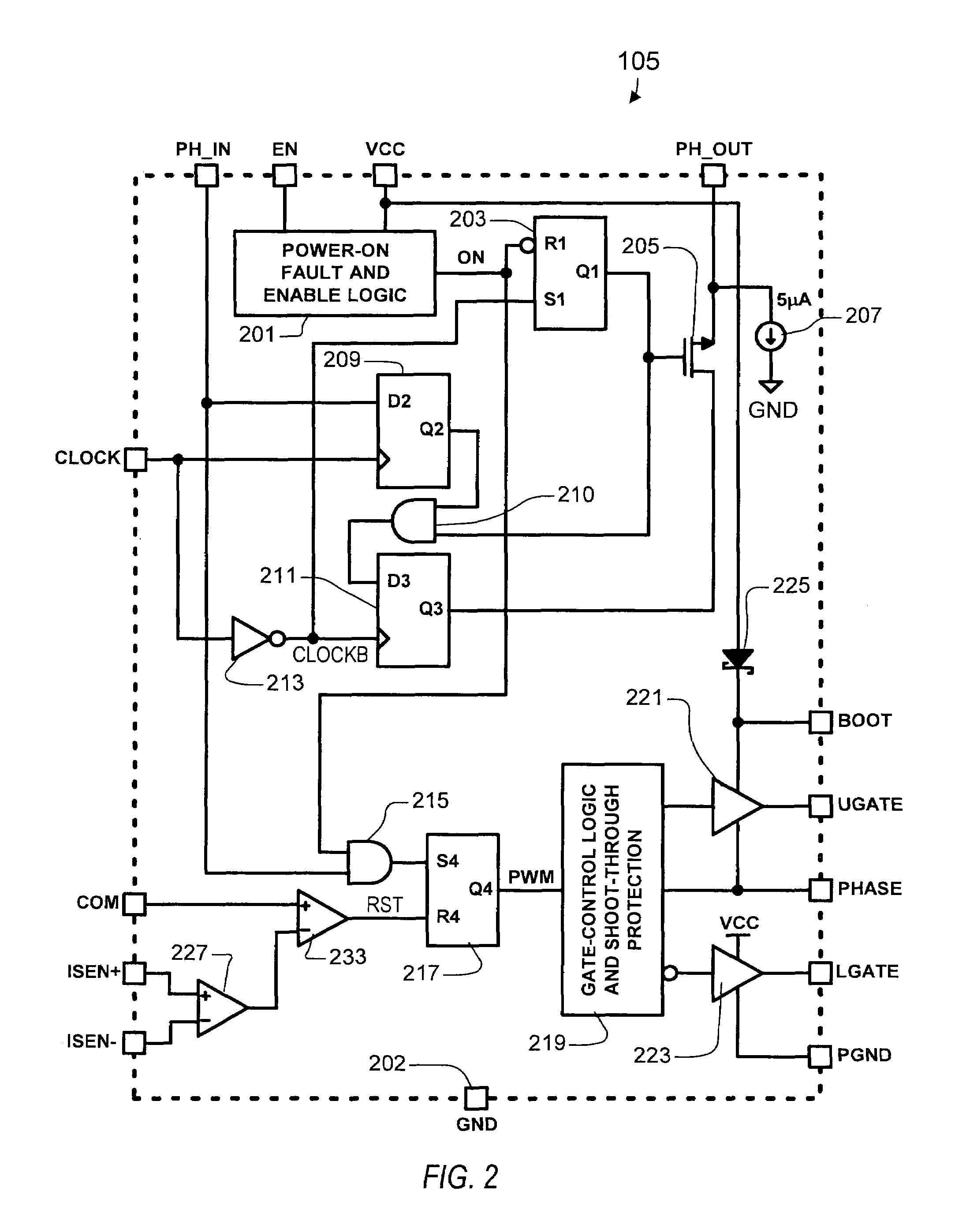 Clocked cascading current-mode regulator with high noise immunity and arbitrary phase count