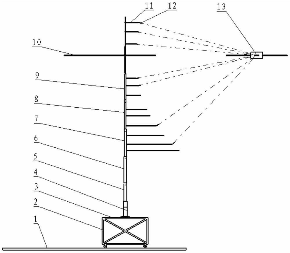 A rotor noise microphone array