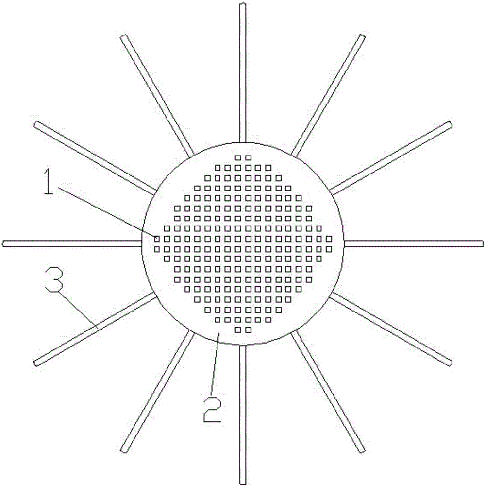 Round tube type heat tube nest radiator for high power LED cooling