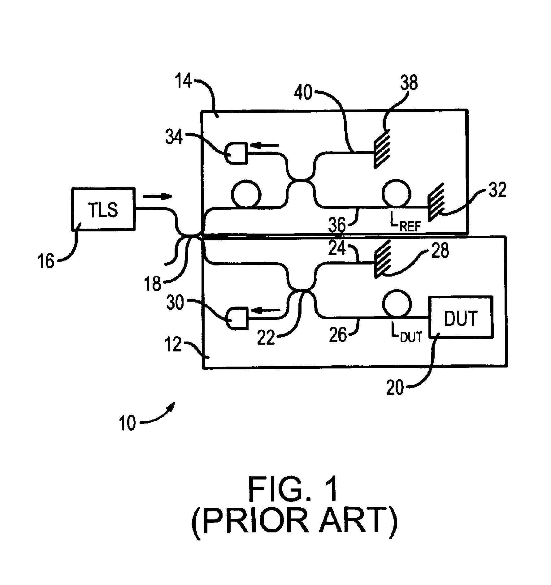 Phase noise compensation in an interferometric system