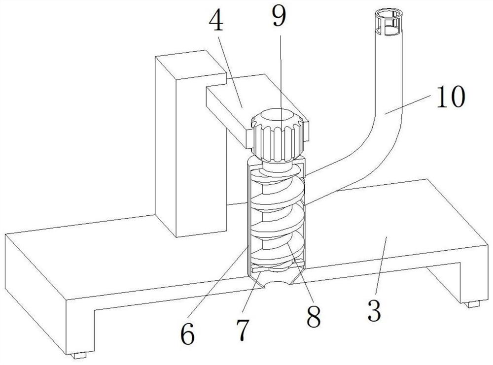 A droplet jet sand casting device capable of uniform mixing of raw materials