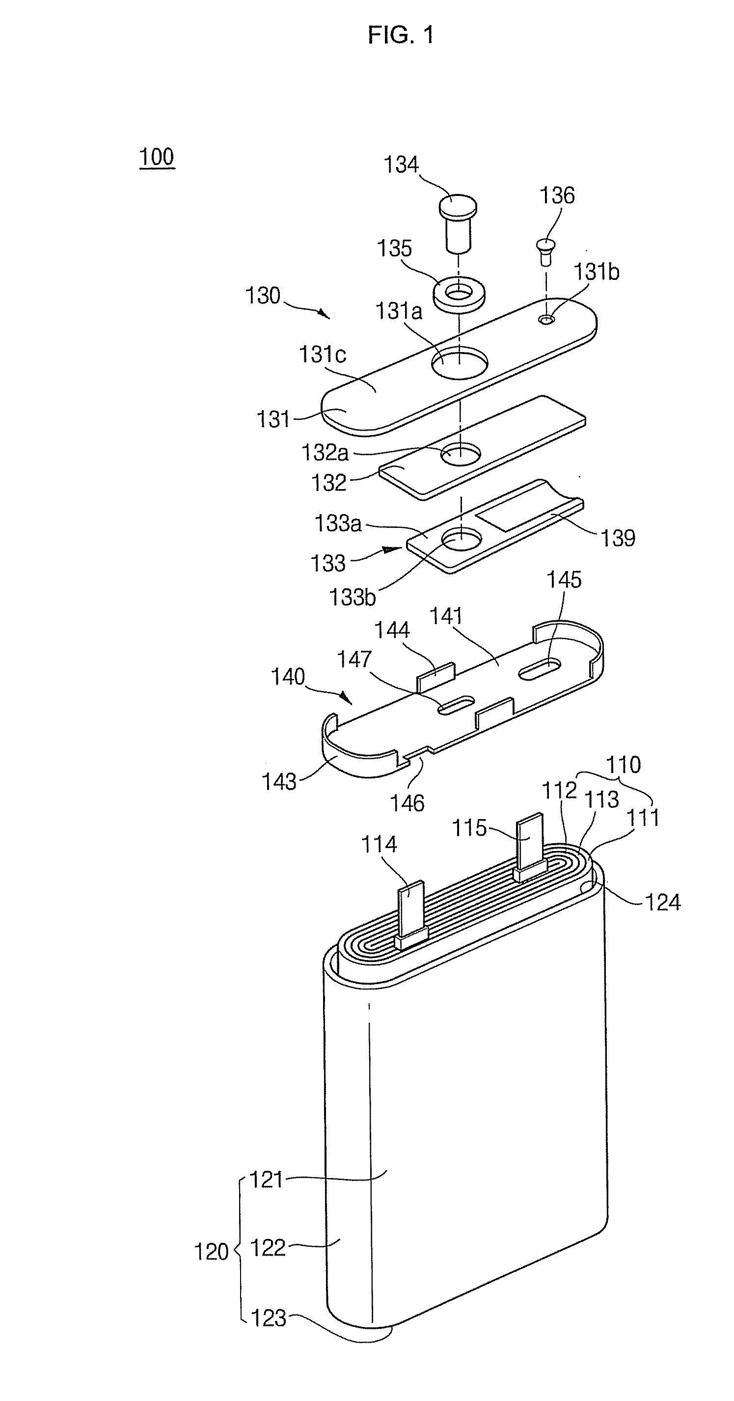 Secondary battery with terminal plate