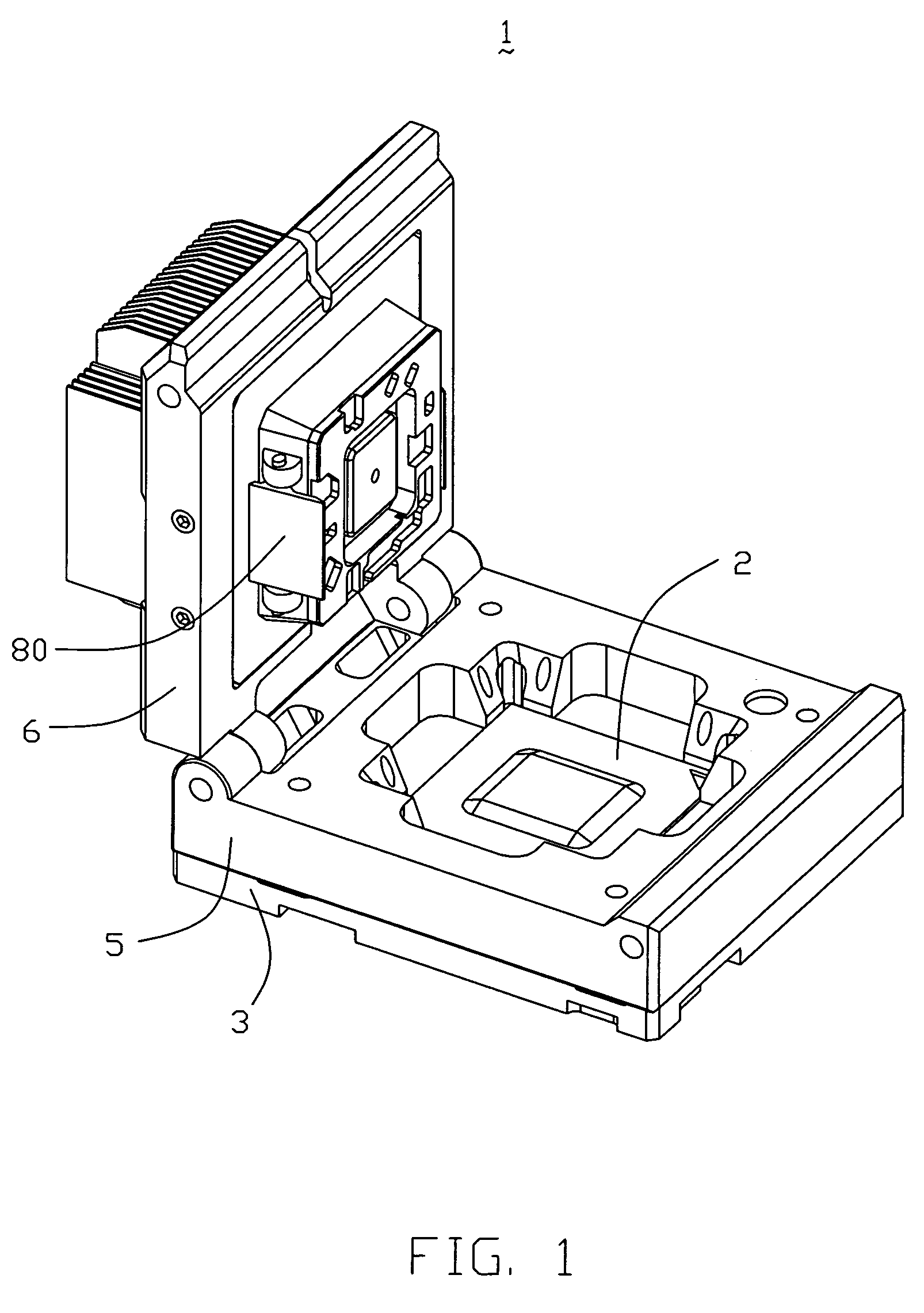 Burn-in socket having pick-up arrangement for quickly pick-up IC package after IC package is tested