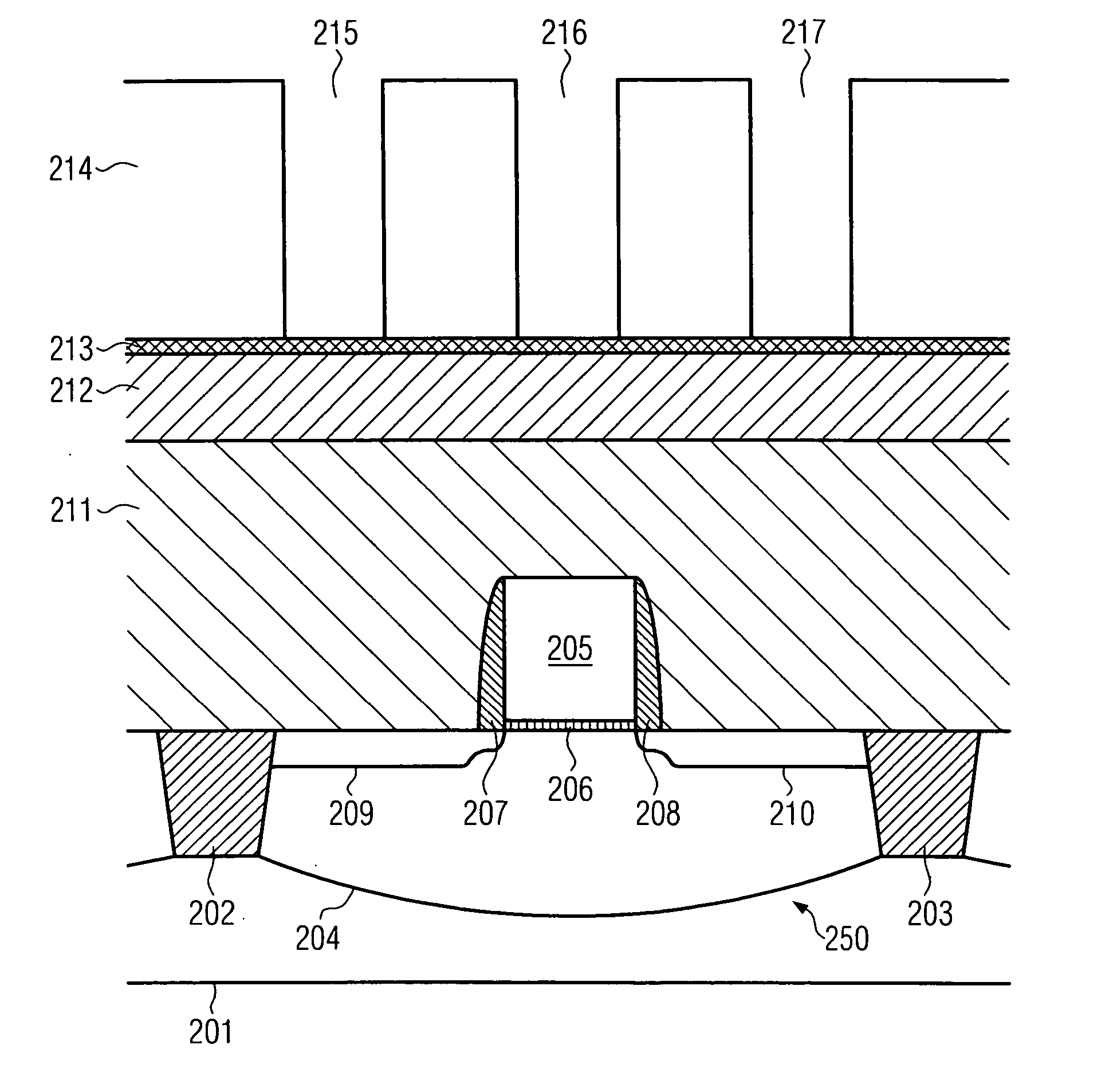 Method of patterning a layer of a material